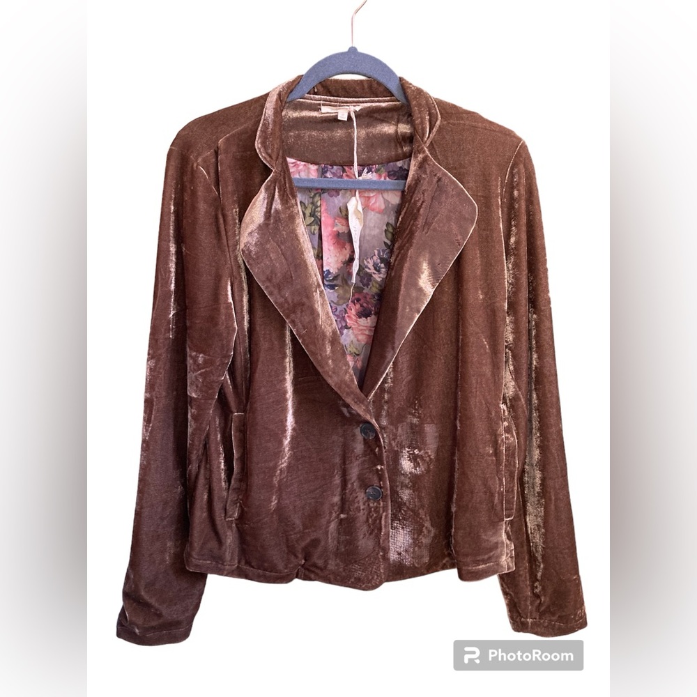 Mystree Caramel/Brown Velvet Blazer
